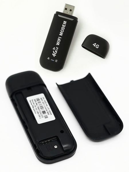 USB 4G LTE Wi-Fi модем, до 150 Мбіт/с, Wi-Fi до 15 м, чорний S_0102024 фото
